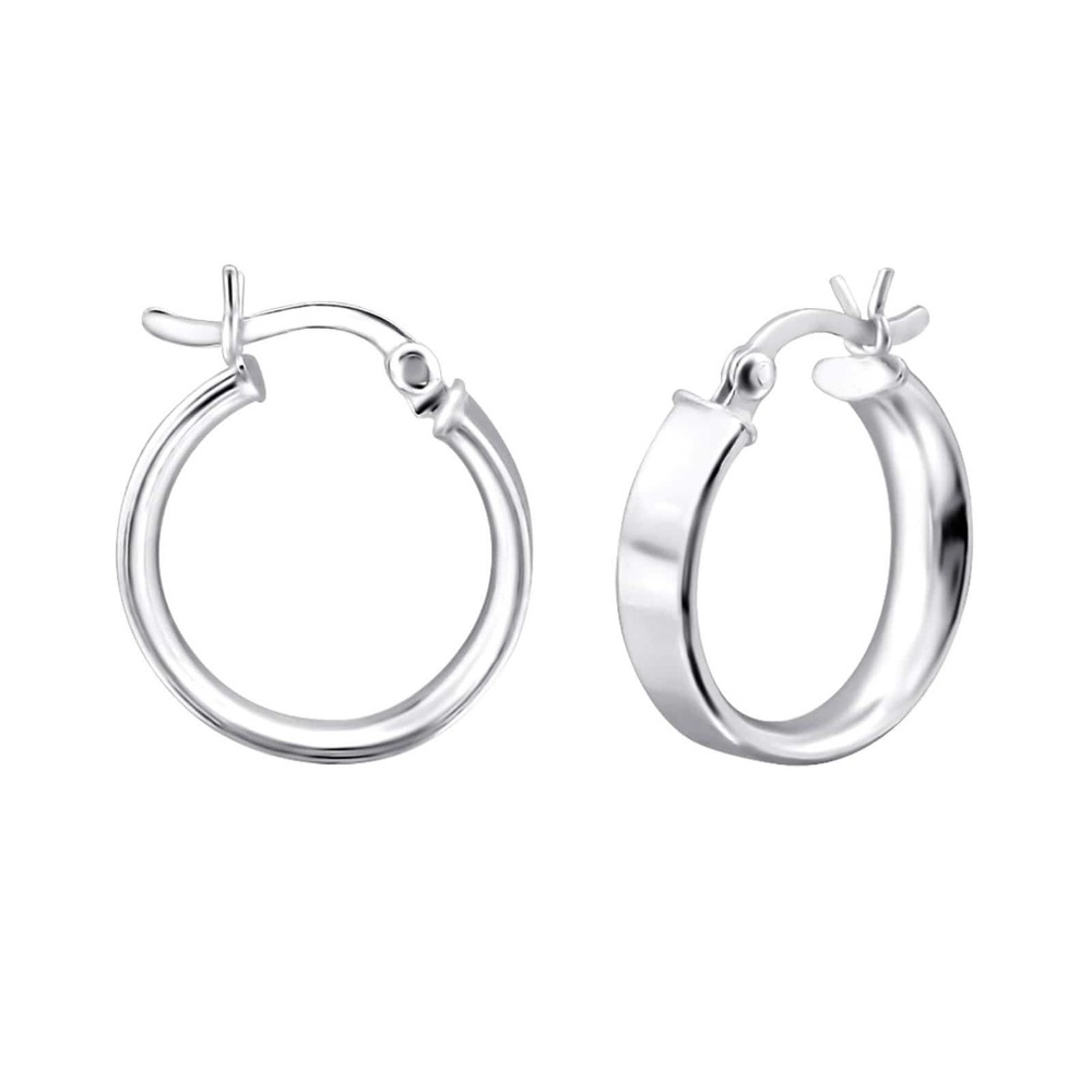 Womens Sterling Silver .925 Small Hoop Earrings Unisex Adult